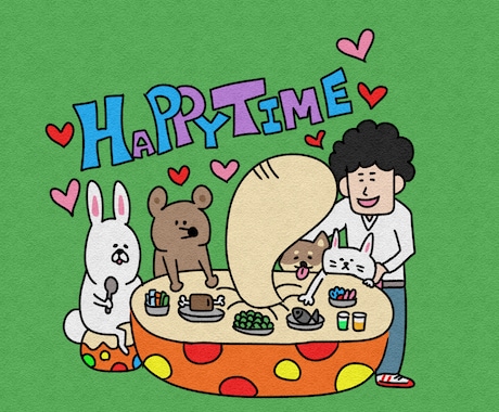 商用利用OK！ゆる〜いイラスト描きます イメージ1