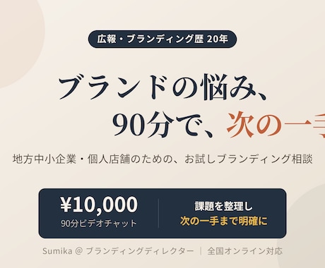 90分お試し★ブランドと広報の悩み整理します 何から手をつけるか、90分で"次の一手"まで明確に イメージ1