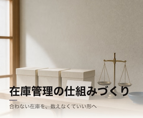 在庫管理の仕組みづくりを支援します 合わない在庫の数を、数えなくていい形へ イメージ1