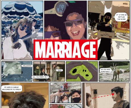 アメコミ風のウェルカムボードを作ります 結婚式やイベントの看板に使えます！ イメージ2