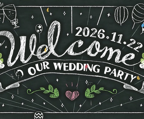 ウェルカムボード風オープニングムービー作ります アニメーションが楽しい♪おしゃれで可愛い結婚式ムービー！ イメージ1