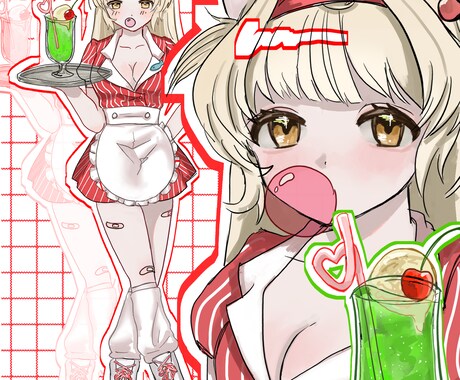 商用無料！全力で可愛い女の子を描きます 納期が短くて格安！可愛い絵柄です！ イメージ1