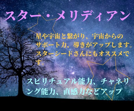 直感、チャネリング能力などアップする施術を行います 宇宙と繋がり、スピリチュアル能力等アップ。スターシードの方へ イメージ1