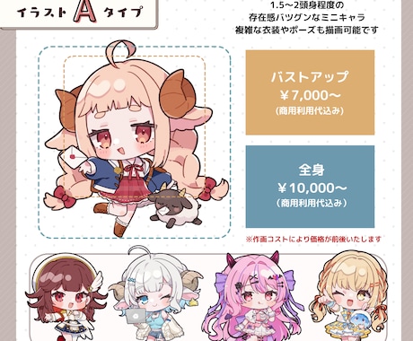 商用可！ポップで明るいミニキャライラスト描きます 色んな場面で使いやすい＊かわいいちびキャラお任せください イメージ2