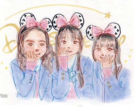 似顔絵オーダー　写真を見てお描きします イメージ1