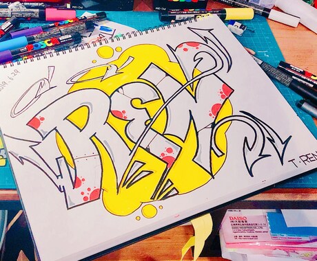 あなたの名前をgraffitiで書きます あなたの名前をよりカッコよく魅せる！！頑張って書きます！！ イメージ1