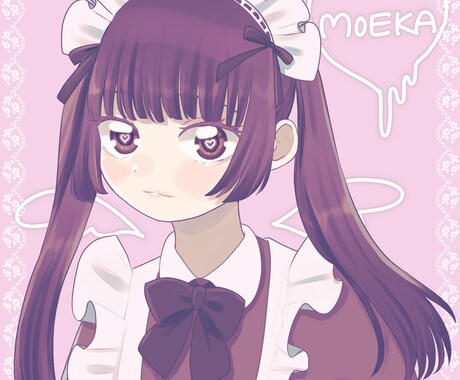 SNS映えかわいい萌えアイコン描きます 可愛い、ふわふわ、ポップな美少女SNSアイコン イメージ2