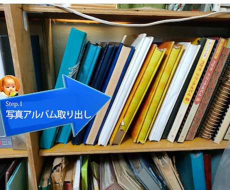 アルバム写真を断捨離しA4スリム冊子にします 選別写真をスキャンしてフォトブックにレイアウト製本します！ イメージ2