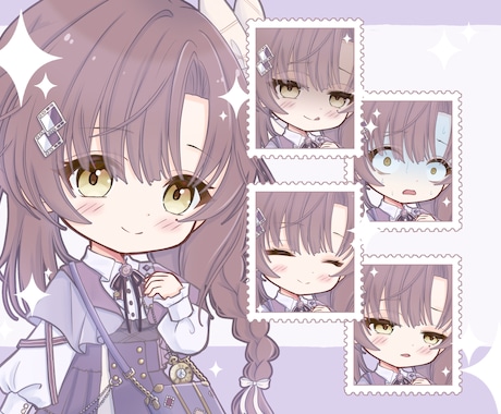 ぷにっとかわいいミニキャラ全身描きます ぷにっとかわいいデフォルメイラスト イメージ1