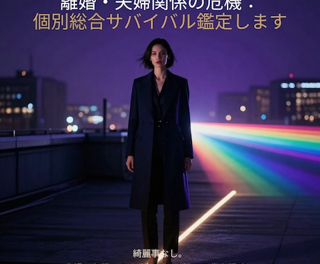 離婚・夫婦関係の危機：個別総合サバイバル鑑定します 綺麗事なし。夫婦の危機から人生を新しく始める生存戦略。 イメージ1