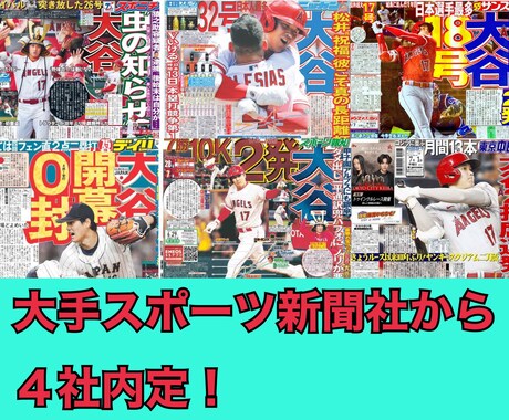 スポーツ業界(特にスポーツ新聞)の就活相談乗ります 大手スポーツ新聞社から4社内定！就活無双したいなら私に相談！ イメージ1