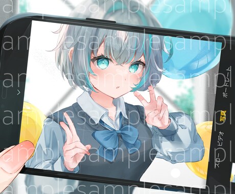 一枚絵、立ち絵イラスト等、可愛いイラスト承ります 商品利用可◎VTuber、活動者の方にお勧めです！ イメージ2