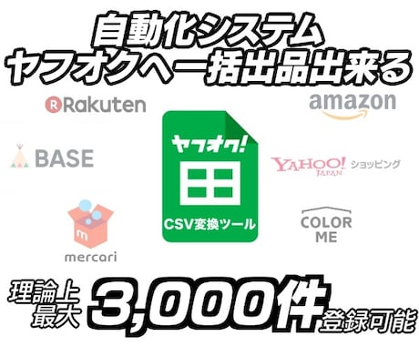 ヤフオク一括出品する為の支援ツールを開発します 面倒な物販サイトへの商品登録作業支援ツールを作成いたします！ イメージ2