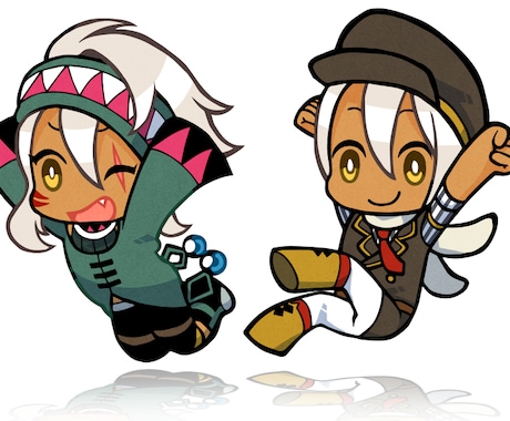 フルカラーミニキャライラスト制作いたします SNS他商用等に！ポップでキュートなイラスト制作します。 イメージ2