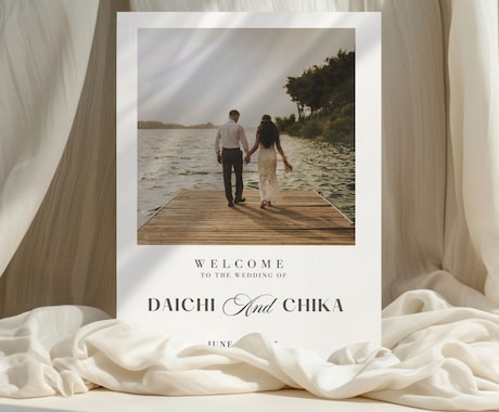 結婚式やパーティーのウェルカムボード制作します 海外デザインで写真入りの特別なオリジナルウェディングボードを イメージ2