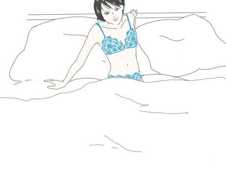 おしゃれで気怠い女性イラスト描きます 気怠く、アンニュイな雰囲気のおしゃれな女性を描きます。 イメージ2