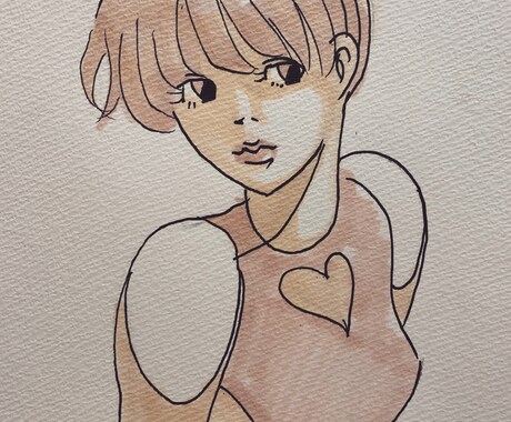 かわいいイラスト描きます モノトーンデッサンが好きな方へ。数食までなら着彩可能です。 イメージ2