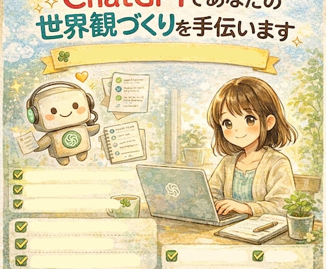 ChatGPTであなたの世界観づくりを手伝います AIを先生にせず、創作の相棒にします イメージ1