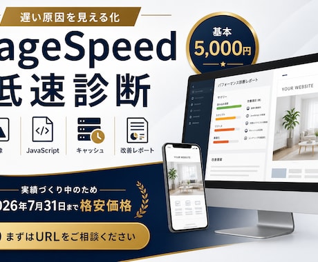 PageSpeedの低速原因を診断します イメージ1