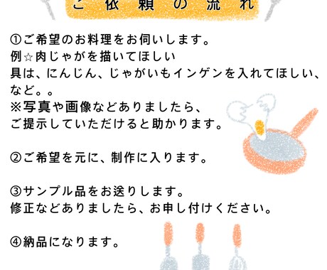 ほっこり温かい料理イラストお描きします 商用利用可！レシピにも！美味しそうな料理イラストお届けします イメージ2