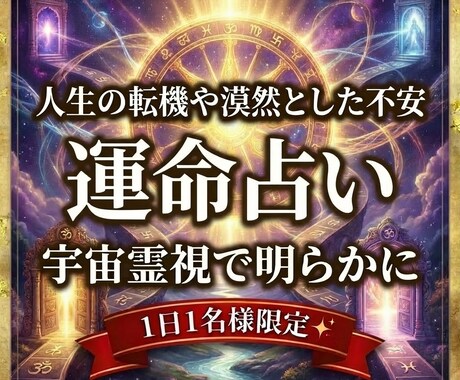 あなたの今後の運命や転機を総合的に霊視します 人間関係や仕事、結婚、引っ越しなど人生の転機、悩みを占います イメージ1