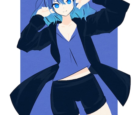 フラットデザインなキャライラストを描きます スマートフォンの壁紙やSNSアイコンなどにおすすめです！ イメージ1
