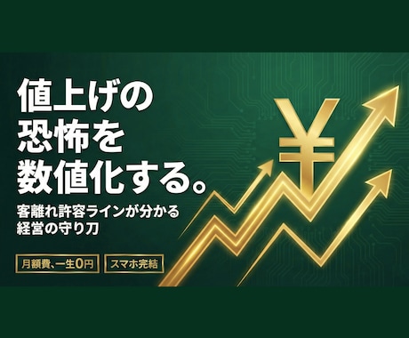 値上げの正解が見える利益シミュレーターを作成します 原価高騰に負けない。経営者のための羅針盤ツール。 イメージ1