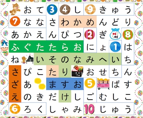 文字を覚え始めたお子様にクロスワードを作成します 名前の数を無制限にしたシンプルな料金のサービスパックです イメージ1