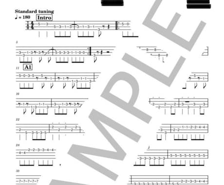 ベースの耳コピ、tab譜作成いたします 販売実績200件以上！楽器初心者さん大歓迎！ イメージ2