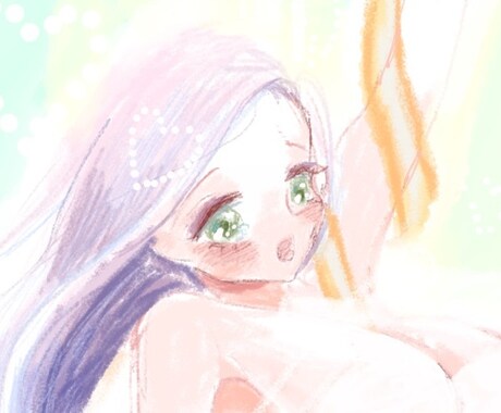 あなたの創作キャラのイラスト・アイコン描きます アイコン用の女の子のイラスト描きます( *´▽｀*) イメージ1