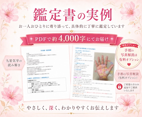 手相×九星気学で4000字超の鑑定書を提供します 初回限定）鑑定歴29年！手相×九星気学で詳しく鑑定いたします イメージ2