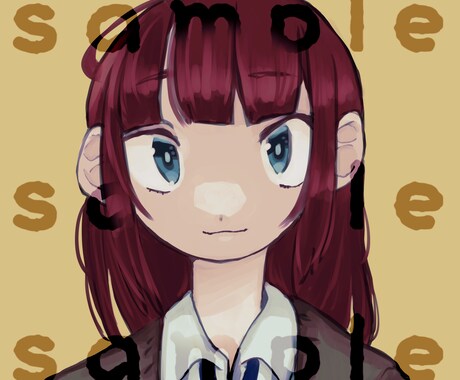 厚塗りでシックなイラストアイコンを制作します おしゃれなエモいアイコンでSNSを彩りたい方に イメージ2