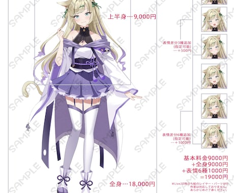 TRPG、配信で使える立ち絵をご制作します 商用OK！VTuber、TRPG、ゲーム等でご利用可能です！ イメージ2