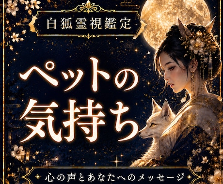 大切なペットの気持ちと本音を霊視で読み解きます ペットの本音や悩む行動を鑑定/白狐神託で愛と絆を深く導く イメージ1