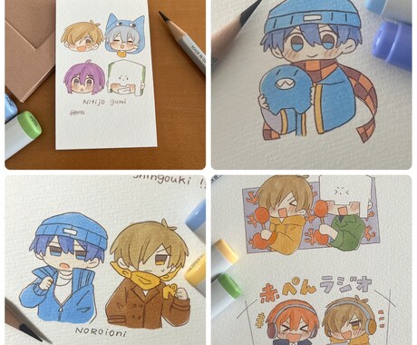 アナログイラスト、手描きイラスト描きます 原画を発送する事も可能です！手元に置きたい方におすすめです。 イメージ2