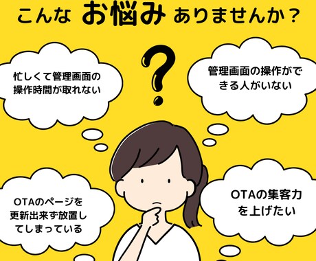 OTA（楽天じゃらん等）の管理画面操作代行致します ホテル運営のプロがお困り事をサポート イメージ1