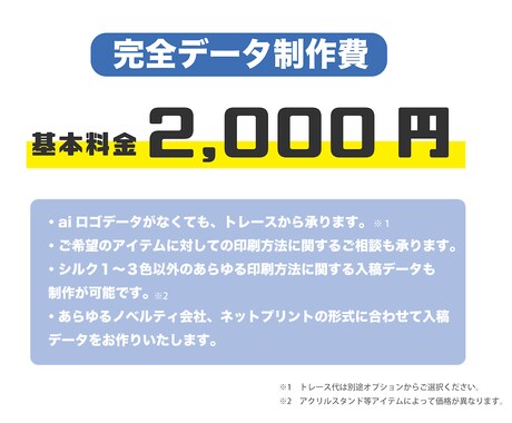 ノベルティサイトの完全入稿データ作ります ノベルティサイトの中の人が完全データを制作します イメージ2