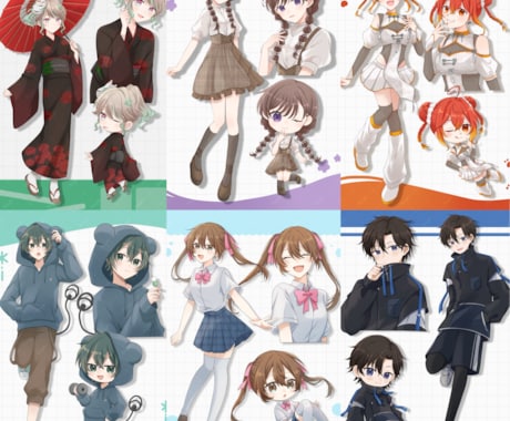 お得なイラスト3点セット描かせて頂きます 活動を始めたい方、セットでお求めの方にお得です！！ イメージ1