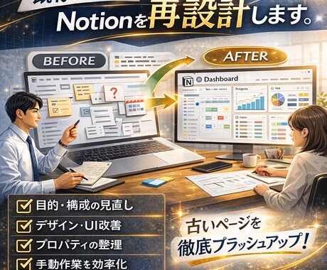 8.既存Notionを再設計します 作り直すと仕事が回る!迷子Notionを再生 イメージ1