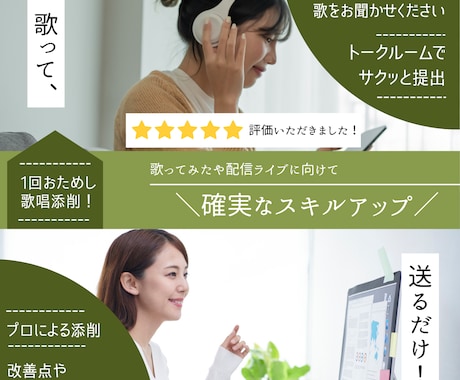 まずは気軽に1000円！歌の改善点を診断します プロのボイストレーナーがあなたの歌を分析、伸ばし方を伝えます イメージ2