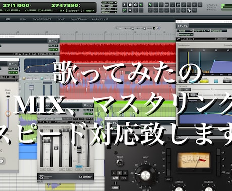 歌ってみたMIX、翌日には納品いたします 【プロ認定】修正無制限、全コミでスピード対応致します イメージ1