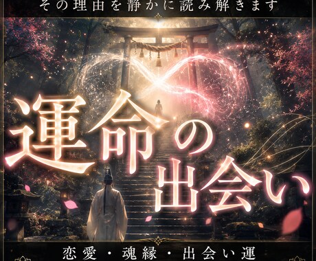 神意から運命の流れを紐解き、特別な魂縁を結びます なぜ深く繋がれないのか。孤独の底にある魂の揺らぎを視る。 イメージ1