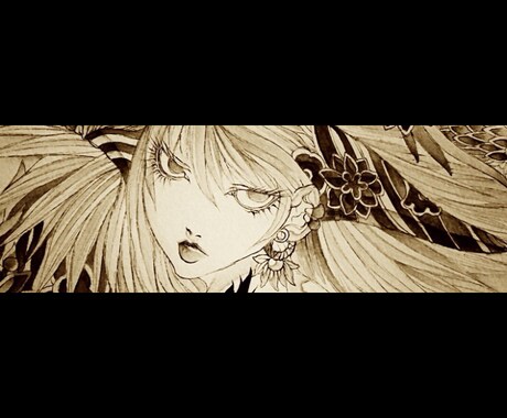 ヘッダー／バナー用のイラスト（アナログ）承ります フルオーダーで丁寧に描かせていただきます！ イメージ1