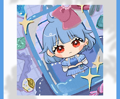 ぬい風のちびキャラ作成します 【商用利用OK!】アイコンやサムネなどに！ぬい風ちびキャラ イメージ2