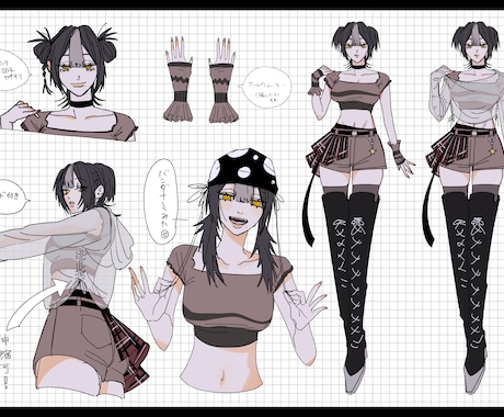 かっこいい！を短期で承ります キャラクターの設定画や衣装デザイン立ち絵を制作いたします！ イメージ2