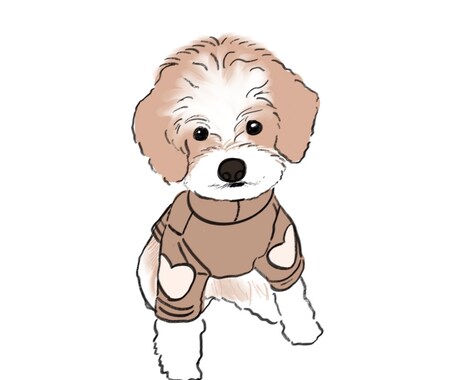 あなたのわんちゃんかわいいイラストにします ゆるっとわんちゃんのイラスト制作させていただきます！ イメージ2