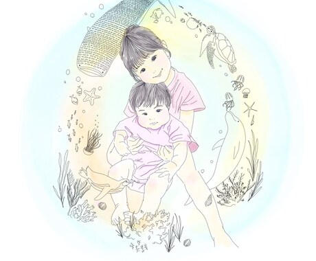 写真をベースに似顔絵イラストを描きます プレゼントもオススメ！お気に入りの写真をイラストに！ イメージ2
