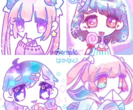 追加料金なし☆ゆめかわいいイラスト描きます ゆめかわいいイラストが今すぐ欲しい方にオススメです☆ イメージ2