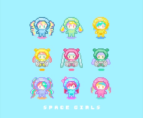 ピクセルアート☆ドット絵でイラスト作成します 可愛い☆ドット絵を描きます！32px/64px/128px イメージ2