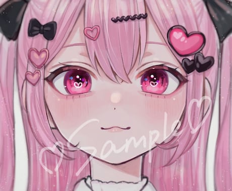 瞳キラキラ繊細厚塗り！かわいいイラストを描きます きらきらかわいいアイコンお探しの方ぜひご覧下さい！ イメージ1